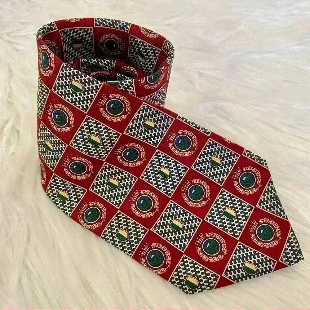 ANGELO STANGANINI By FIRENZE Men’s 100% Silk Multicolored Tie Made in Italy